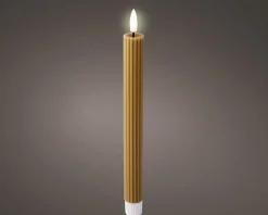 Lot de 2 chandelles LED en cire STRIPE