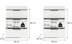 Lot de 2 chevets KOPENHAGEN-Xonox Discount