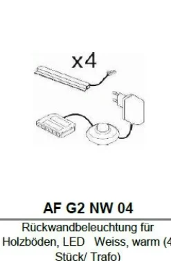 Lot de 4 éclairages de fond RAVENNA AF G2 NW 04