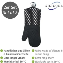 Lot de 2 gants pour four à pois Punkte-Wenko Best