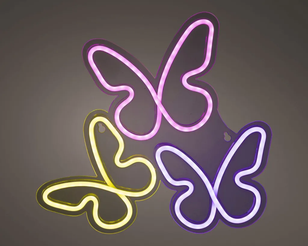 Lot de 3 LED néons papillons NEON-Kaemingk Clearance