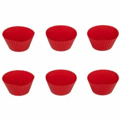 Lot de 6 moules à muffins en silicone KITCHEN
