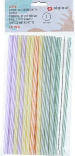 Lot de 25 pailles réutilisables ALPINA-Edco Discount