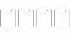 Lot de 4 pieds VARESE