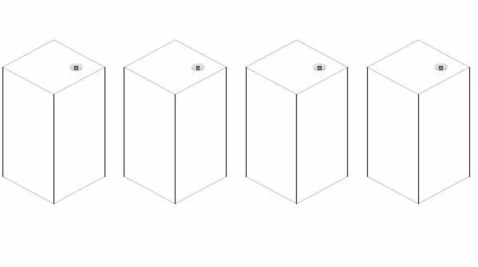 Lot de 4 pieds VARESE