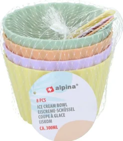 Lot de 8 pots à dessert / glace ALPINA