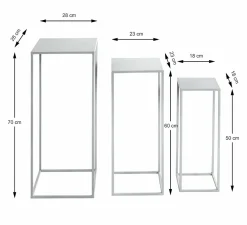 Lot de 3 sellettes porte-plantes VALLETTA 2-Haku New