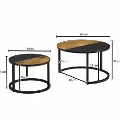 Lot de 2 tables basses DOI KIO RAI-MONG-Skyport Clearance
