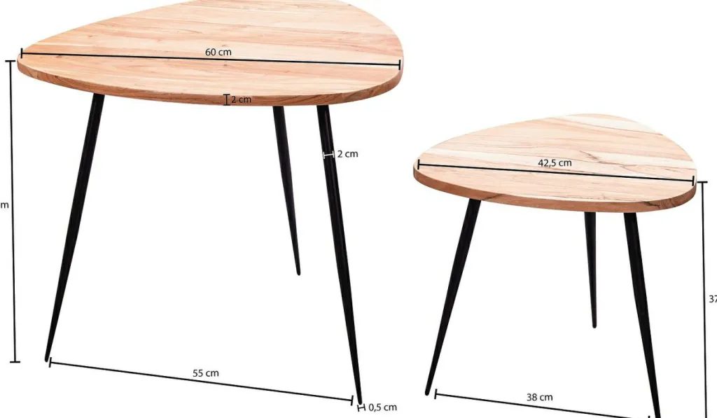 Lot de 2 tables d'appoint MAHA SARAKHAM-Skyport