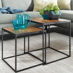 Lot de 2 tables d'appoint BURI RAM-Skyport Hot