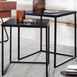 Lot de 2 tables d'appoint BURI RAM