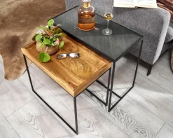 Lot de 2 tables d'appoint BUENG KAN