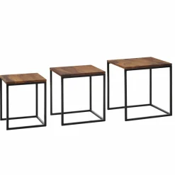 Lot de 3 tables d'appoint BURI RAM-Skyport Clearance