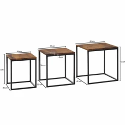Lot de 3 tables d'appoint BURI RAM-Skyport Clearance