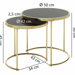 Lot de 2 tables d'appoint CHIANG RAI-Skyport Best