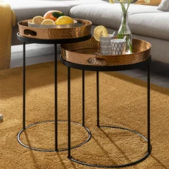 Lot de 2 tables d'appoint YALA-Skyport Outlet