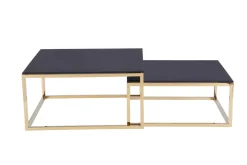 Lot de 2 tables gigognes C89G-S-Euro Tische Discount