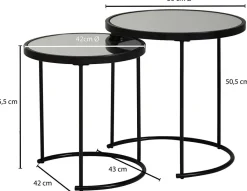 Lot de 2 tables gigognes CHIANG RAI-Skyport Discount