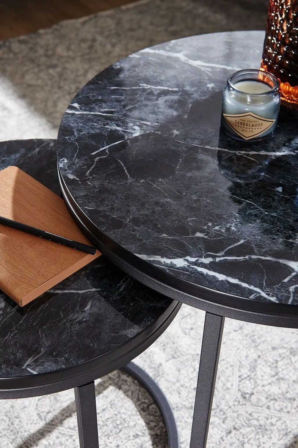 Lot de 2 tables gigognes LAM LUK KA-Skyport Discount