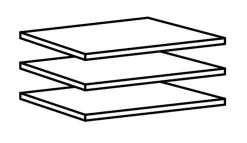 Lot de 3 tablettes amovibles 973-Wimex New