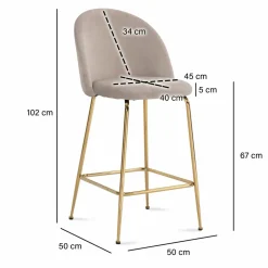 Lot de 2 tabourets de bar WOHNLING