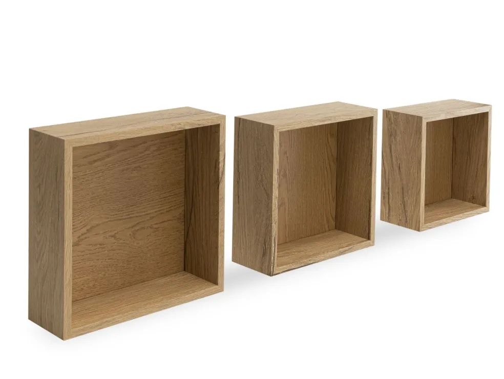 Lot de 3 étagères murales KALISI