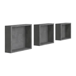 Lot de 3 étagères murales KALISI