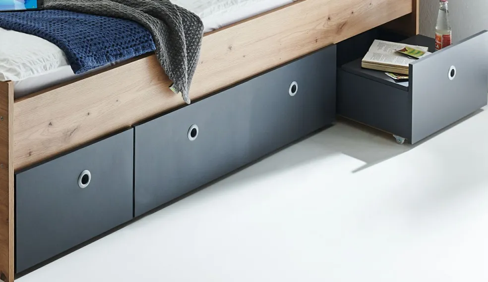 Lot de 3 tiroirs à roulettes ALESSIA