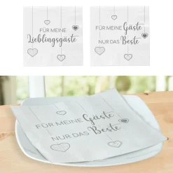 Lot de serviettes imprimées KITCHEN-Cepewa Discount