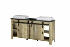 Meuble bas avec double vasque SHERWOOD-IMV Sale