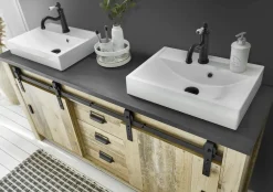 Meuble bas avec double vasque SHERWOOD-IMV Sale