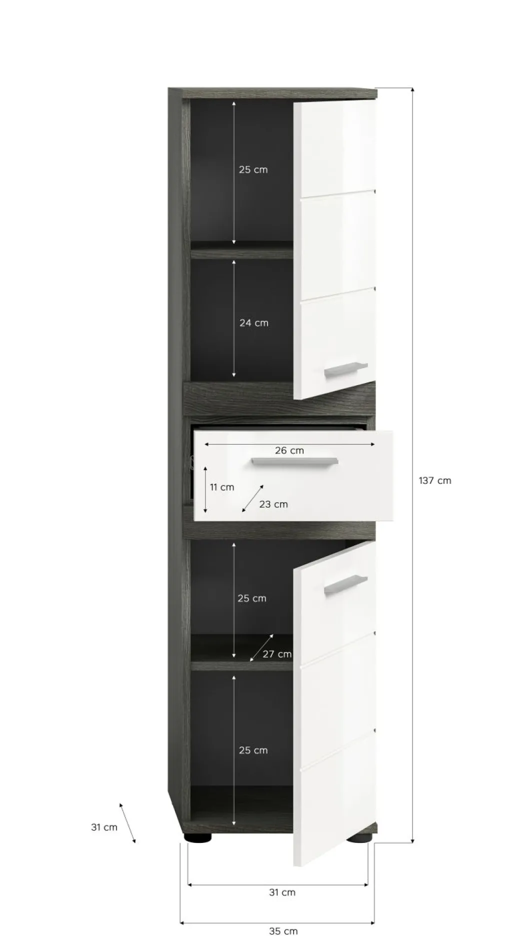 Meuble demi-colonne ASSELA-Xonox Discount