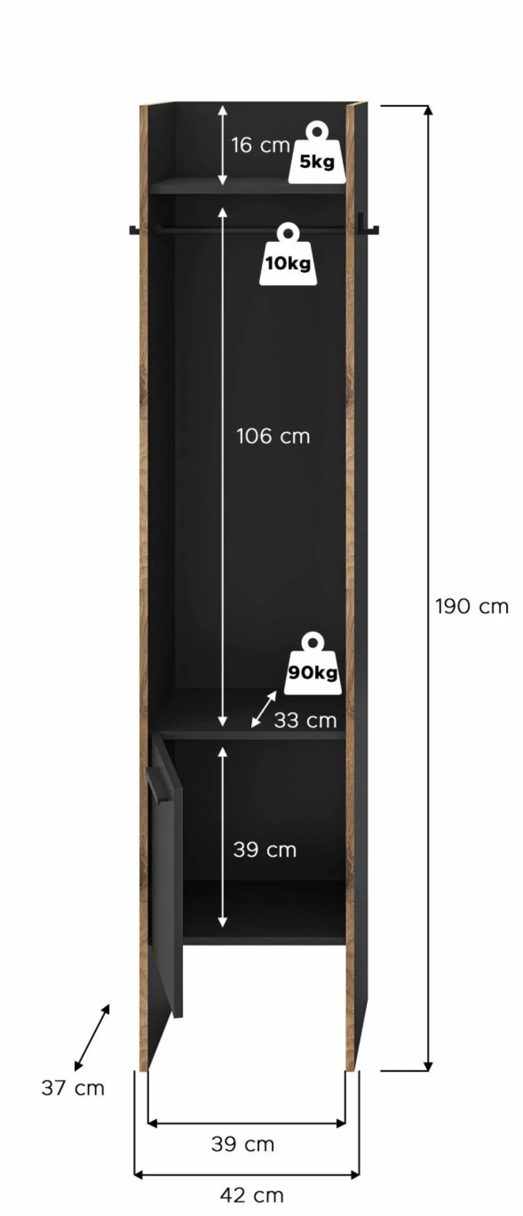 Meuble penderie BUENO-Xonox Discount