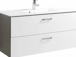 Meuble sous vasque 100 avec vasque en fonte minérale BOLOGNA-Held Best