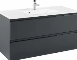 Meuble sous vasque 100 avec vasque en fonte minérale CARDIFF-Held Clearance