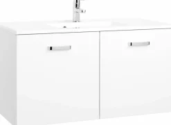 Meuble sous vasque 100 avec vasque en fonte minérale BOLOGNA-Held Hot