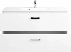 Meuble sous vasque 100 avec vasque en fonte minérale BOLOGNA