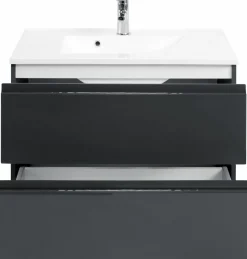 Meuble sous vasque 80 avec vasque en fonte minérale CARDIFF