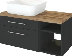 Meuble sous vasque 90 avec vasque à poser à gauche DAVOS-Held