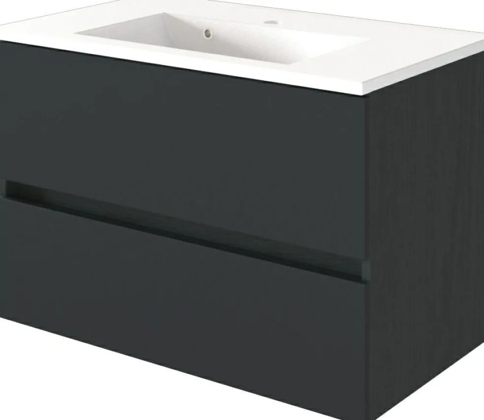 Meuble sous vasque avec plan vasque 80 BAABE