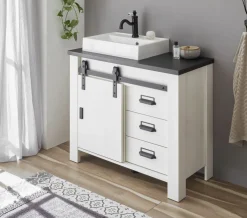 Meuble sous vasque avec vasque SHERWOOD-IMV Outlet