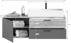 Meuble sous vasque avec vasque AGARO-Xonox Online