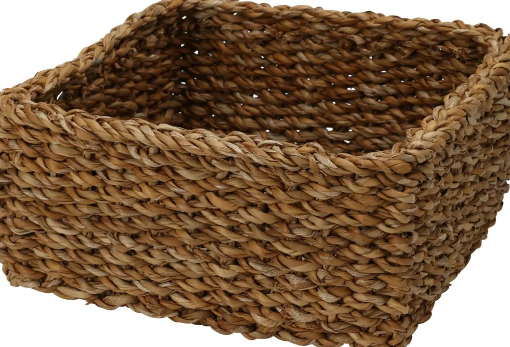 Panier carré de taille moyenne en jonc de mer EH-Koopman Online