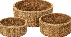 Panier de taille moyenne en jonc de mer EH-Koopman Outlet