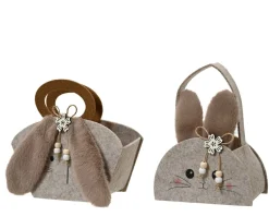 Panier en feutre lièvre EASTER