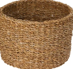 Panier rond de taille moyenne en jonc de mer EH