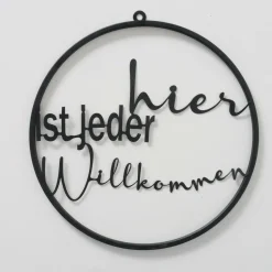 Panneau avec inscription WILLKOMMEN