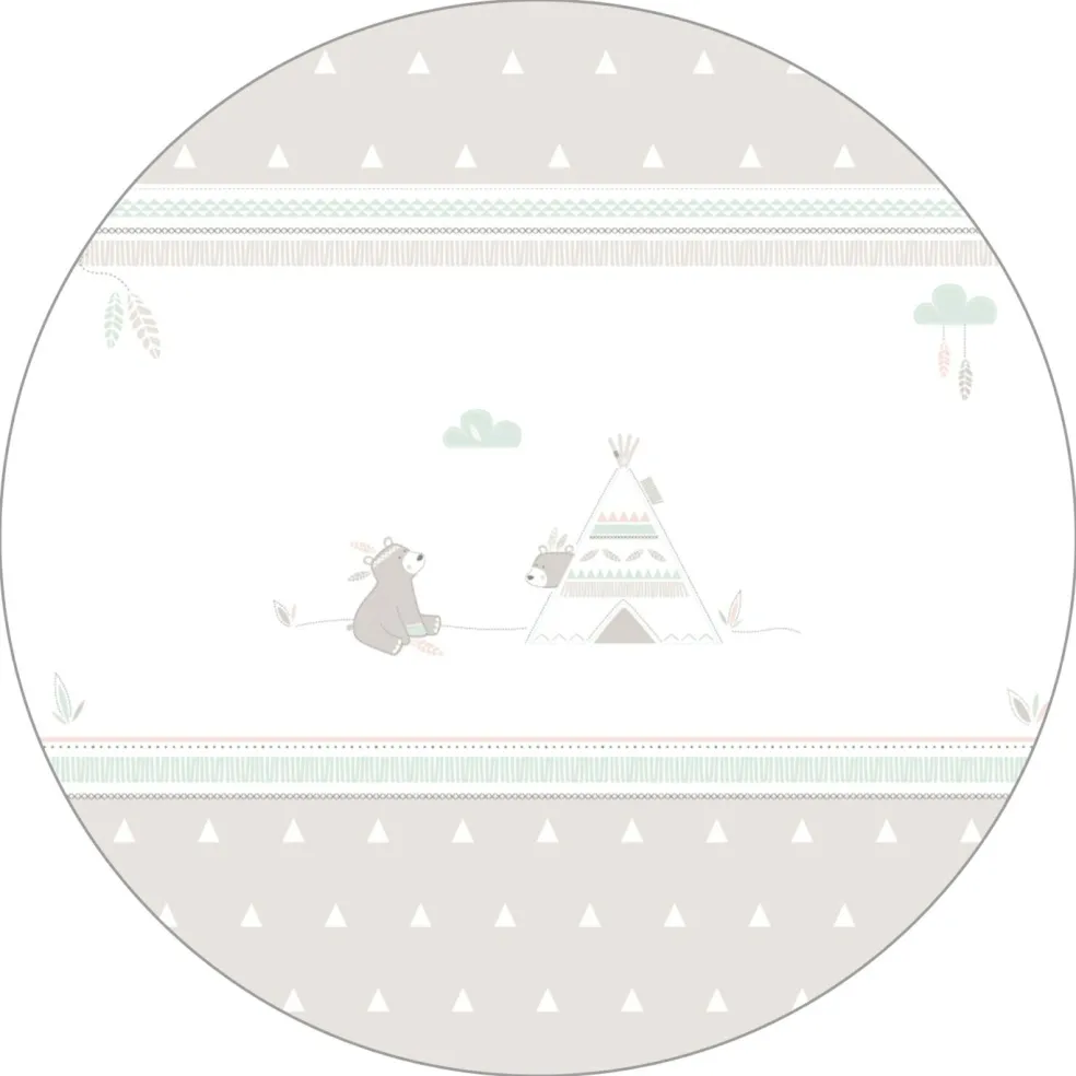 Parc pour bébé hexagonal ton blanc