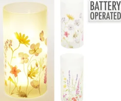 Photophore LED motif fleuri DEKO