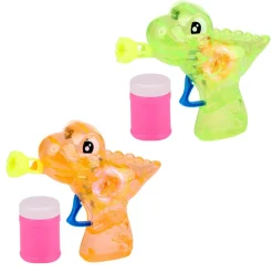 Pistolet à bulles de savon Dino à LED BUBBLES